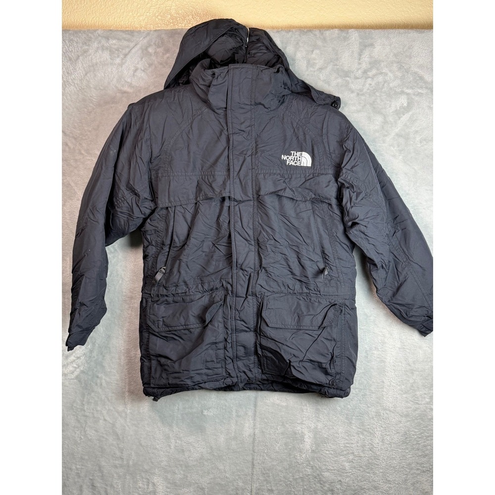 THE NORTH FACE Boys M Black HyVent Goose Down Insulated Hooded Winter Parka